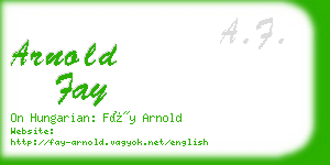 arnold fay business card